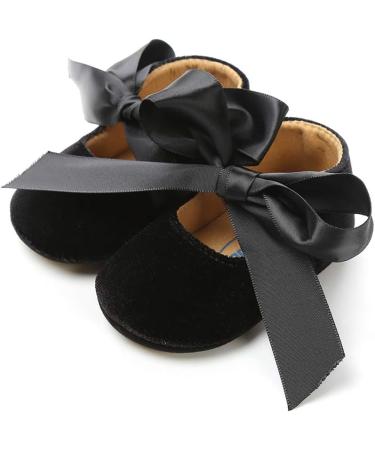 RVROVIC Baby Girl Moccasins | Infant Princess Sparkly Shoes 6-12 Months | Soft Sole Prewalker Toddler Girls Shoes (Black) - Buy Online on GoSupps.com