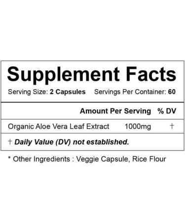 Vitapia Aloe Vera 1000mg - 120 Veggie Capsules | Vegan, Non-GMO Supplement for Healthy Digestion - Buy Online on GoSupps.com