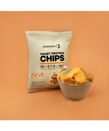 Body & Fit Smart Protein Chips - Barbecue Flavor | 12 Bags of High-Protein Soy & Potato Snack - Delicious & Healthy Snack Option for Weight Loss - Buy Online on GoSupps.com