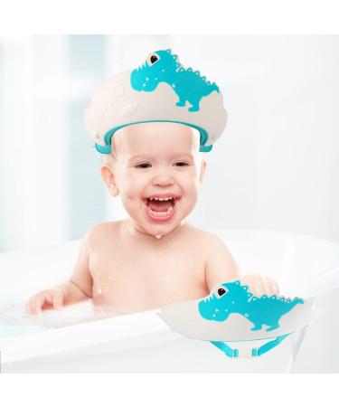 Jofony shower hood children hair wash help children adjustable hair washing child protection silicone eye protection protective cap for baby shower and shampoo (dinosaurs blue) - Buy Online on GoSupps.com