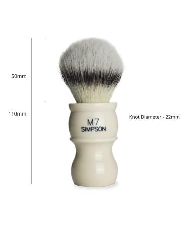 Buy Alexander Simpson M7 Synthetic Hair Brush - Faux Platinum Shaving Brush (Ivory) | International Shipping Available - Buy Online on GoSupps.com
