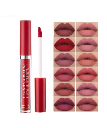 PICKX Long Lasting Matte Liquid Lipstick Set - Waterproof & Sweatproof Velvet Lipstick Gift Box (12 Colors) - Buy Online on GoSupps.com