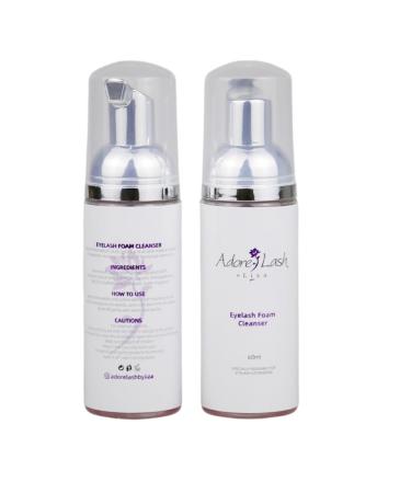 Eyelash Extension Cleanser + Brush | 2oz Foaming Wash for Extensions & Natural Lashes | Safe Makeup Remover | Professional & Home Use Supplies - Buy Online on GoSupps.com