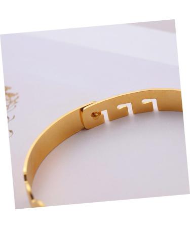 COLLBATH Golden Bracelet Bangle Adjustable Jesus Bracelet Jesus Rubber Bracelets Mens Jesus Trendy Bracelets Gift Stainless Steel - Buy Online on GoSupps.com