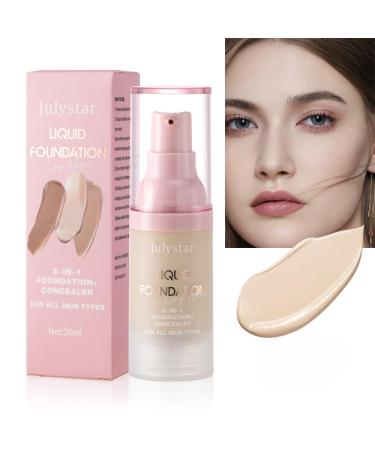 INTEROOKIE Liquid foundation concealer long-lasting non-makeup moisturizing and moisturizing vacuum foundation 2
