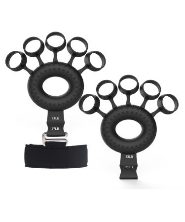Finger Extensor Exerciser Hand Trainer Fingers Trainer Handgear Handgan Handle Trainer Adjustable Silicone Finger Trainer Forearm Trainer Grippy improves finger function Movement finger gymnastics