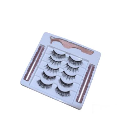 Shop Natural Looking Eyelash Set | 5 Pairs of False Lashes & 2 Applicators - International Shipping Available - Buy Online on GoSupps.com