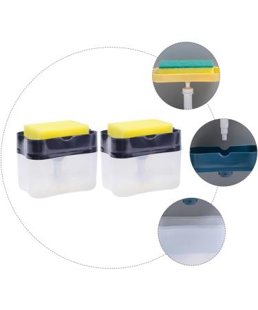 MAGICLULU 2 Sets Soap Dispenser Dish Detergent Sink Sponge Holder Liquid Dispenser Dish Soap Wood Fish Practical Soap Pump Detergent Case Dishwashing Sponge Holder Tableware Abs Laundry Soap - Buy Online on GoSupps.com