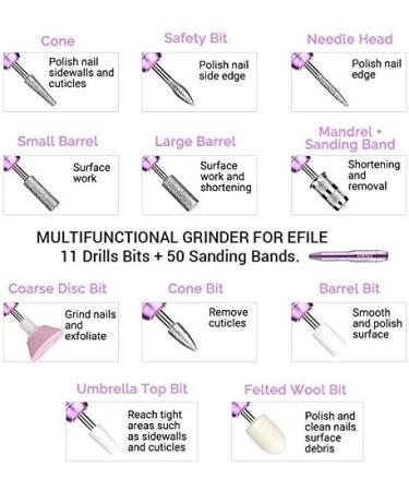 Oladfiop Electric Nail File Kit Protable Nail Drill Electric Manicure Tools for Home Use DIY Nail Art Nail Salon Silver - Buy Online on GoSupps.com