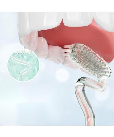 Buy S-Shaped Soft-Haired Vertical Toothbrushes for Adults | Clean Teeth & Gums | 2-Piece Transparent Set - International Shipping Available - Buy Online on GoSupps.com
