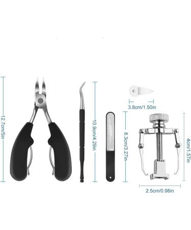 Toe Nail Clipper Stainless Steel Toenails Trimmer 5-Piece Painless Toenail Tools Comfortable Toenail Clippers for Ingrown Toenail Care General Nail Care Preventing - Buy Online on GoSupps.com