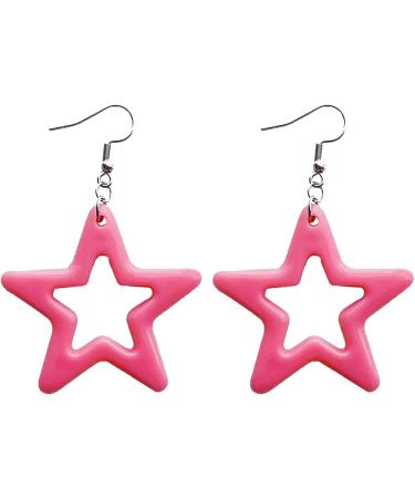 Shop Feylie Fashion Earrings - Blue Hollow Star Pendant Dangling Creoles for Women & Girls - Buy Online on GoSupps.com