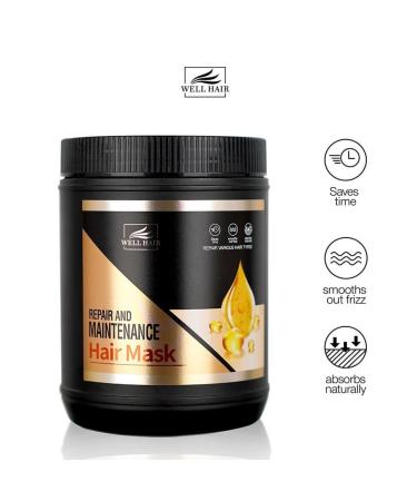 Well Hair Repair & Maintenance Mask 1000ml | Nourishing Hair Treatment for Healthy Shine - International Shipping - Buy Online on GoSupps.com