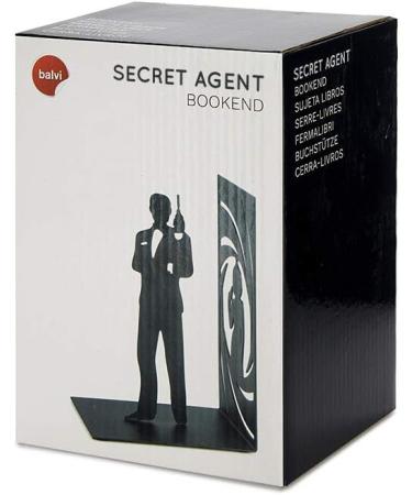 Shop Balvi Secret Agent Black Metal Bookend - Unique Design for International Shipping - Buy Online on GoSupps.com