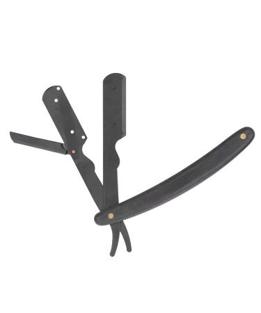 Premium Black Razor Wood & Swing Lock Razor for Precision Barbering | Barber Bart Klinge Rack - Perfect for Men's Grooming - Buy Online on GoSupps.com