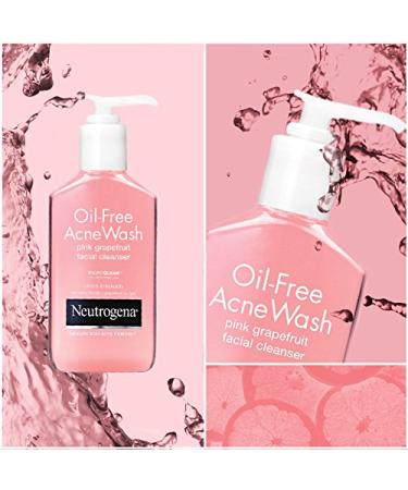 Neutrogena Oil-Free Pink Grapefruit Acne Wash - Pore Cleansing Facial Cleanser with 2% Salicylic Acid & Vitamin C | 6 fl. oz - International Shipping Available - Buy Online on GoSupps.com