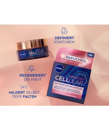 Nivea Cellular Expert Lift Night Cream | Anti-Aging Moisturizer with Hyaluronic Acid for Younger-Looking Skin - International Shipping Available - Buy Online on GoSupps.com