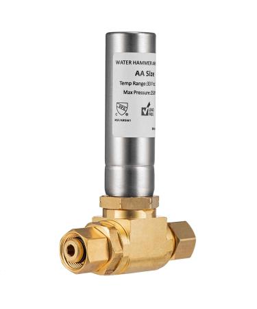 Lidetik waterhammer defense for dishwasher and toilet 3/8 inch male compression and 3/8 inch female compression absorbs bumps and reduces noise for water pipes 1