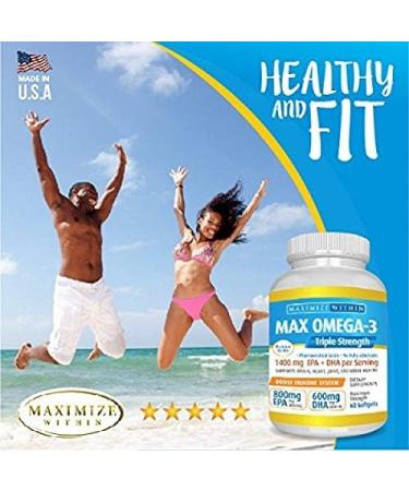 Maximize Within Max Omega 3 Triple Strength 60 softgel - Buy Online on GoSupps.com