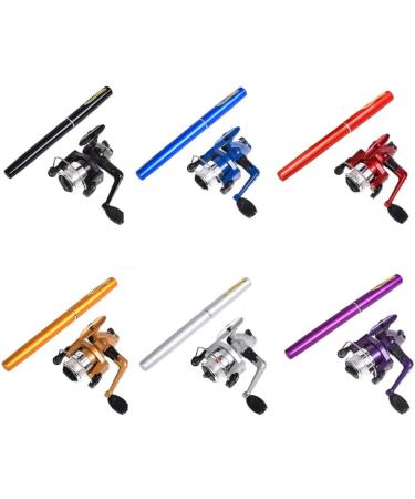 Portable Mini Fishing Rod - Compact Pen Style with Rotating Wheel & Bag for Winter Outdoor Fishing | Fishing Accessories in Black - Buy Online on GoSupps.com