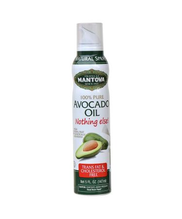 Mantova Avocado Oil, 100% Pure Cooking Oil Spray, perfect for healthy Keto snacks, baking, grilling, seasoning, or cooking, our oil dispenser bottle lets you spray, drip, or stream with no waste, 5 oz 5 Fl Oz (pack of 1)