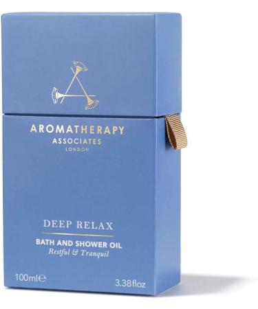 Aromatherapy Associates Deep Relax Bath and Shower Oil - Restorative Sleep Aid with Vetivert, Chamomile, and Sandalwood Essential Oils (1.86 fl oz) - Buy Online on GoSupps.com