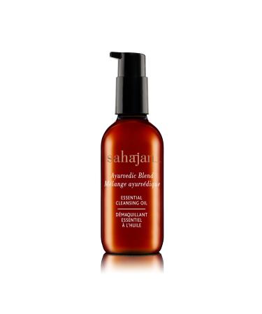 Sahajan Aryuveda Science of Intuition ESSENTIAL Oil Cleanser - Ayurvedic Face Cleanser Dry & Sensitive Skin - 120ml/4 oz - 5 000 year old Science - Skin Cleanser & Makeup Remover 100% Natural
