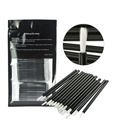 100 Pcs Disposable Makeup Lip Brushes - Soft Lipstick & Lip Gloss Applicators | Black Cosmetic Wands for Perfect Lips - Buy Online on GoSupps.com