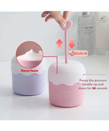 WANAONE Face Wash Foam Maker Cleanser Foam Cup Marshmallow Whip Maker Skin Care Whip Bubble Maker Face Wash Foamer Deep Skincare Cleaner Tools for Home Travel(Pink) - Buy Online on GoSupps.com