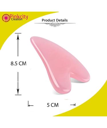 Natural Pink Rose Quartz Gua Sha Board for Spa & Acupuncture Therapy | Face Lift Reduce Puffiness & Tighten Skin - Buy Online on GoSupps.com
