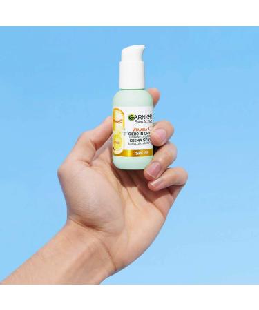 Garnier SkinActive Vitamin C Face Serum in Cream 2in1 Brightening and Anti-Imperfection SPF 25 for Dull and Uneven Skin Formula with Vitamin C and Citrus Extract - 3 Bottles of 50ml - Buy Online on GoSupps.com