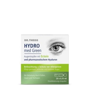 DR. THEISS Hydro Med Green Eye Drops Relief for Itchy Dry Eyes from Pollen Dust & Animal Hair | International Shipping Available - Buy Online on GoSupps.com
