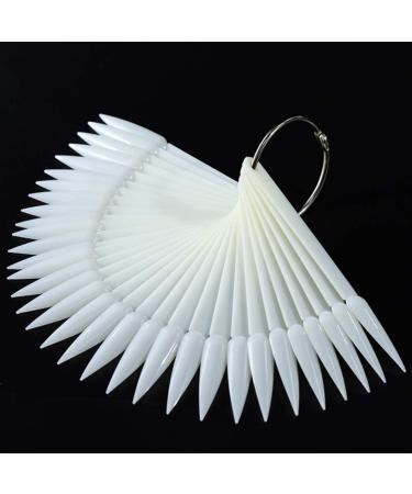 Lurrose 50pcs Clear False Nail Tips - Stiletto Nail Display Stick for Training & Color Showcase - Perfect for Nail Polish - International Shipping Available - Buy Online on GoSupps.com