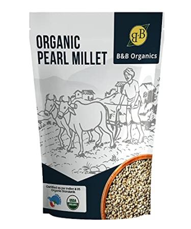B&B Organics Pearl Millet (Bajra/Kambu) (500 g / 1.1 pound) (Indian Millet | Gluten free | Whole grain | USDA Certified) - Buy Online on GoSupps.com