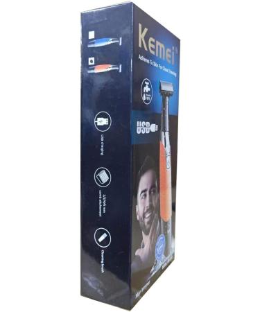 KEMEI Electric Razor & Beard Trimmer - Waterproof Cordless USB Rechargeable Groomer for Men & Women - Eyebrow Beard Facial & Body Hair Removal - Blue - Buy Online on GoSupps.com