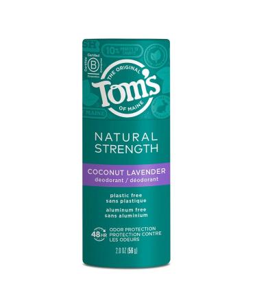 Tom's of Maine Natural Strength Plastic-Free Aluminum-Free Deodorant Coconut Lavender 2 oz. (Packaging May Vary)