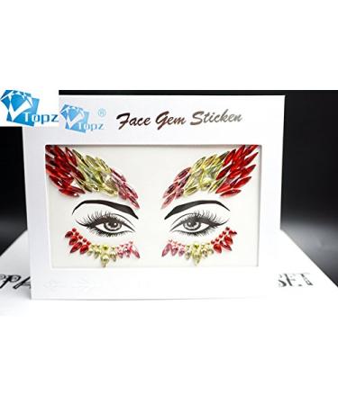 Halloween Face Jewels Stick On Body Stickers - Festive Temporary Tattoo for Christmas Party & Mermaid Outfit - SV04 - Buy Online on GoSupps.com