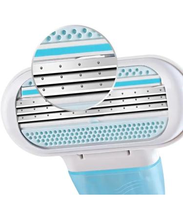 Buy Stainless Steel Ladies Razor Hair Clipper - 8 Blades Facial Shaver with Cover | International Shipping Available - Buy Online on GoSupps.com