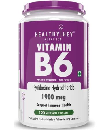 Vitamin B6 Pyridoxine -120 Veg. Capsules