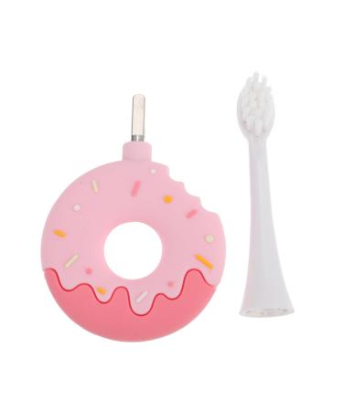 Beavorty Toothbrush Pink Cleaning Brush Toddler Portable Silica Gel 1 piece (1 pack) Pink