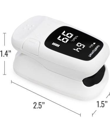 Healthsmart Digital Fingertip Pulse Oximeter - Fast Results FSA HSA Eligible Easy-to-Read LED Display Auto-Shutoff - One Size International Shipping Available - Buy Online on GoSupps.com