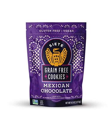 Siete Grain Free Mexican Chocolate Cookies Chocolate 4.5 Ounce (Pack of 1)
