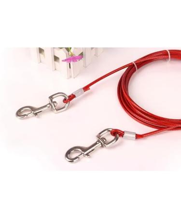 Wolike Dog Tie Out Cable and Stake Dog Wire Traction Rope Heavy Duty Stake-Out Dog Spike Spiral Pet Fixed Pile Outdoor Grass Dog Towing Rope (16FT/5M Red) 16FT/5M Red - Buy Online on GoSupps.com