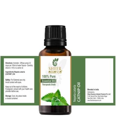 Buy 100% Pure Catnip Oil 15 ML | Natural & Undiluted Nepeta Cataria Essential Oil for Cats - Buy Online on GoSupps.com