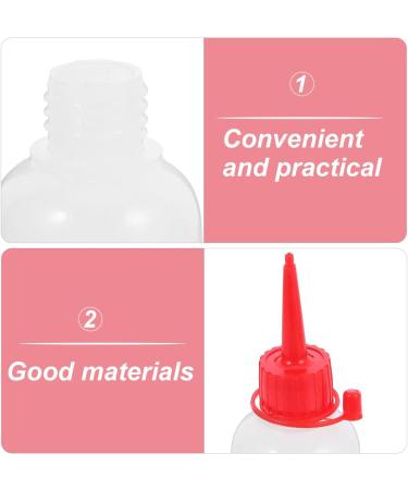 OSALADI Lot de 10 bouteilles en plastique transparent - Bouteilles applicatrices pointe troite - Pour l'application de colle - Bouteilles de colle pointe aiguille - Rouge - Buy Online on GoSupps.com