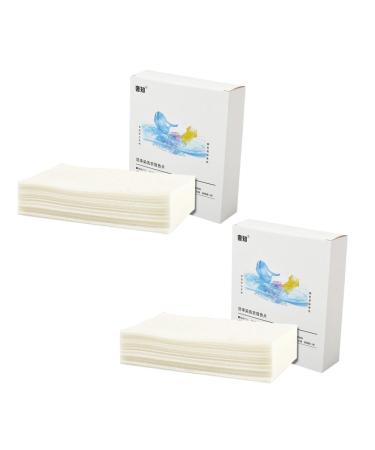 KITANDOVE 2 Boxes Absorbing Film Fruit Scrunchies Colour Grabber Washing Dyeing Proof Cloth Washing Color Catcher Stain Remover Anti-dyed Cloth Washing Machine Clothes Non-woven Fabric White