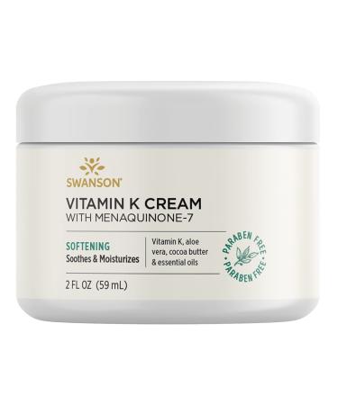 Swanson Vitamin K Cream with Menaquinone-7 2 fl Ounce (59 ml) Cream 1