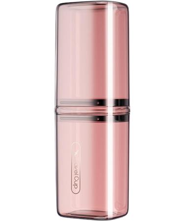Portable Toothbrush Mug & Travel Holder - Pink Toothbrush Case for On-the-Go - Ideal for Business Trips & Camping - Buy Online on GoSupps.com