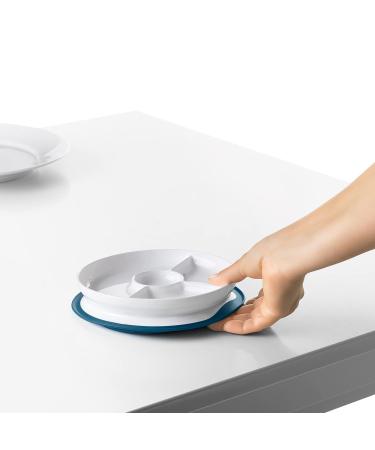 OXO Tot Stick & Stay Suction Divided Plate | Navy Blue | Best Child-Friendly Dinnerware for Easy Mealtime - Buy Online on GoSupps.com