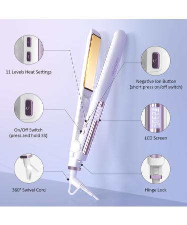 Effortless Hair Styling: Lure & Smooth 1 Smoothing Iron - Titanium Plates 20s Quick Heat 3D Floating Panel LCD Display Adjustable 130 C-230 C - International Shipping Available - Buy Online on GoSupps.com